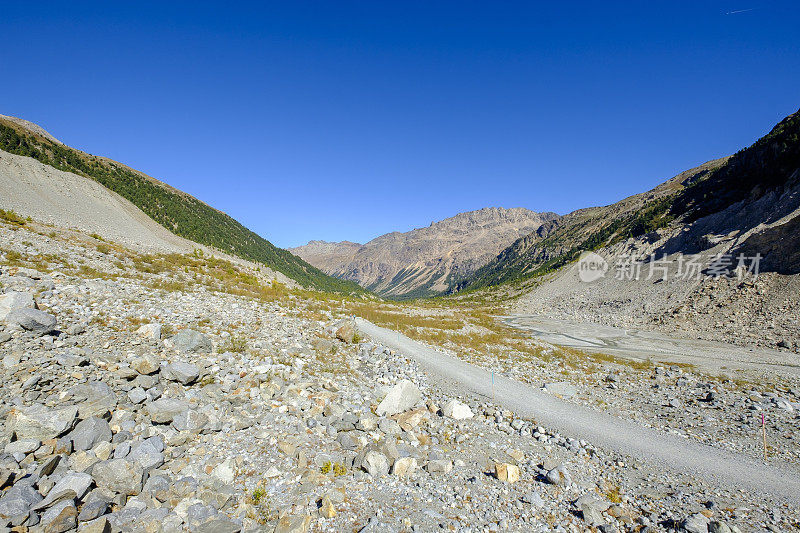 Morteratsch冰川谷(Bernina Range, Graubünden，瑞士)